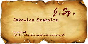 Jakovics Szabolcs névjegykártya